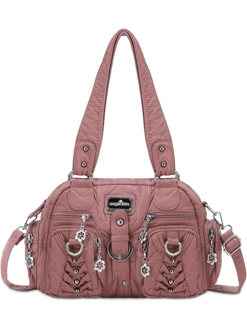 Chic Small Crossbody Handbag for Women - Soft Multipocket Hobo Purse